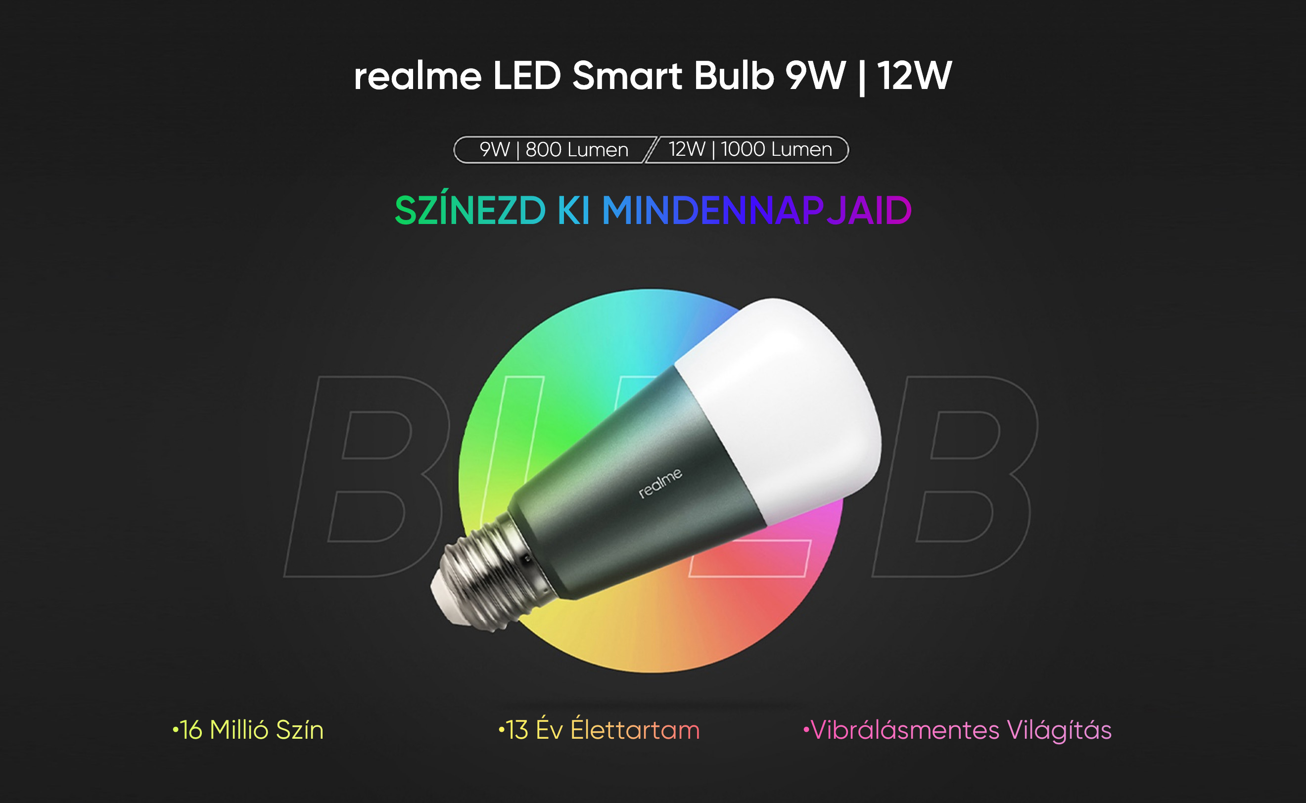 realme LED Smart Bulb E27 okos izzó